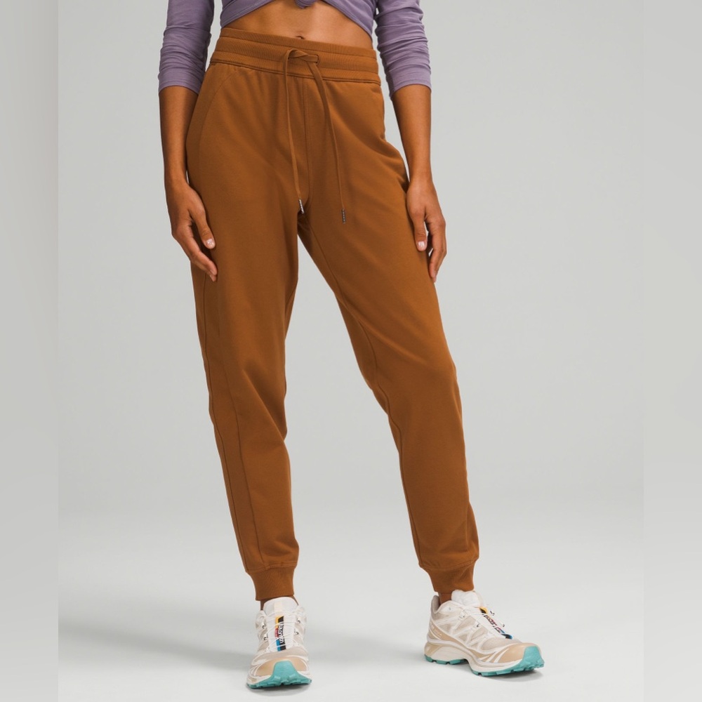 LULULEMON SCUBA FRENCH TERRY HIGH-RISE JOGGER Copper Brown Size 10